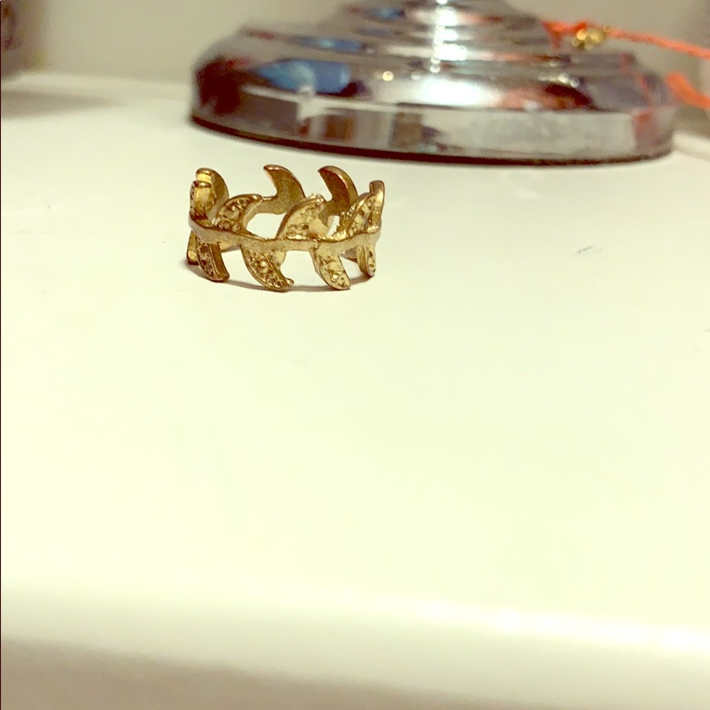 Gold Color Leaf Ring